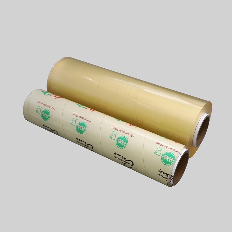 12 بوصة × 45 مقياس × 5000 قدم PVC Cling Film لتغليف المواد الغذائية 