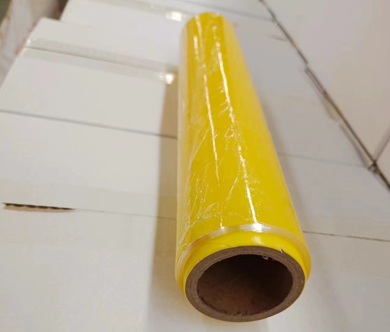 PVC Cling Film ورق أصفر core_conew1